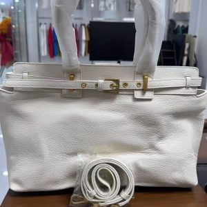 Aurelia Belted Leather Tote