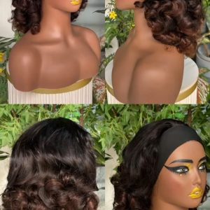 Golden muse Headband wig 12''
